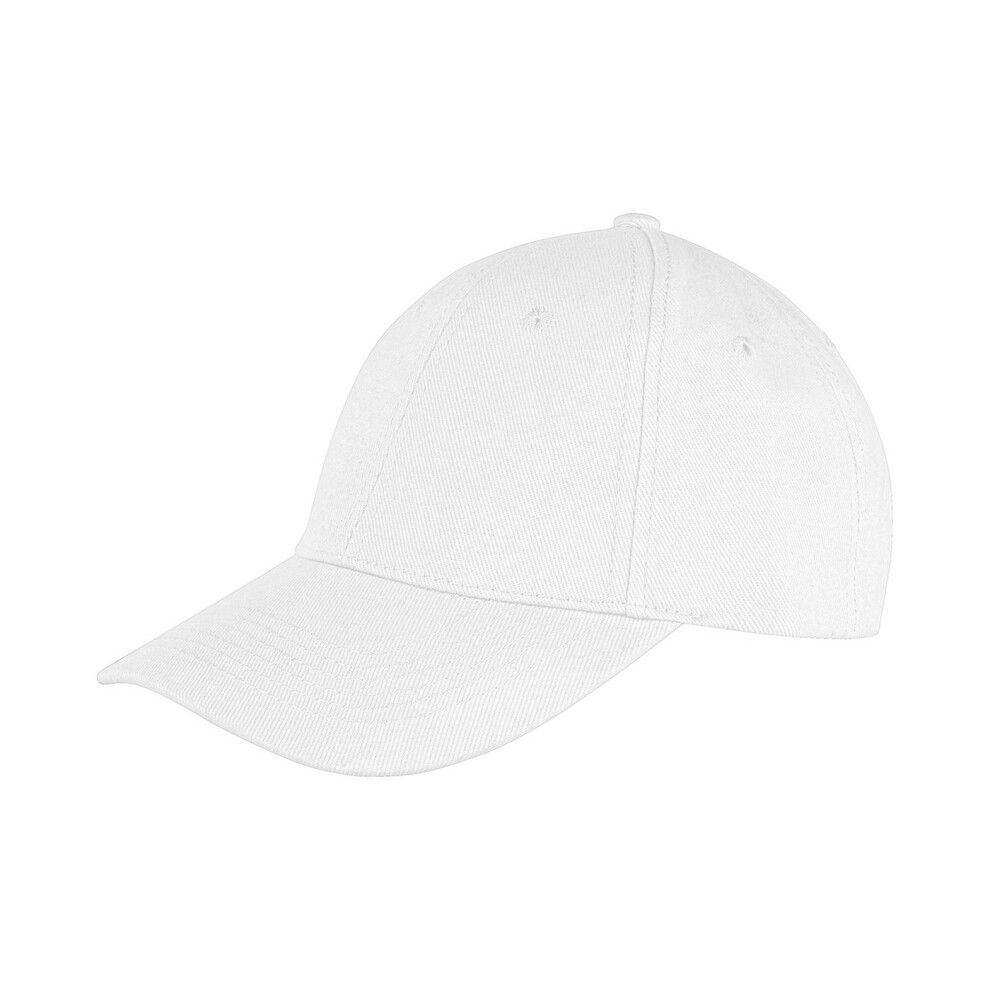 (One Size, White) Result Headwear Unisex Adult Memphis Brushed Cotton Cap