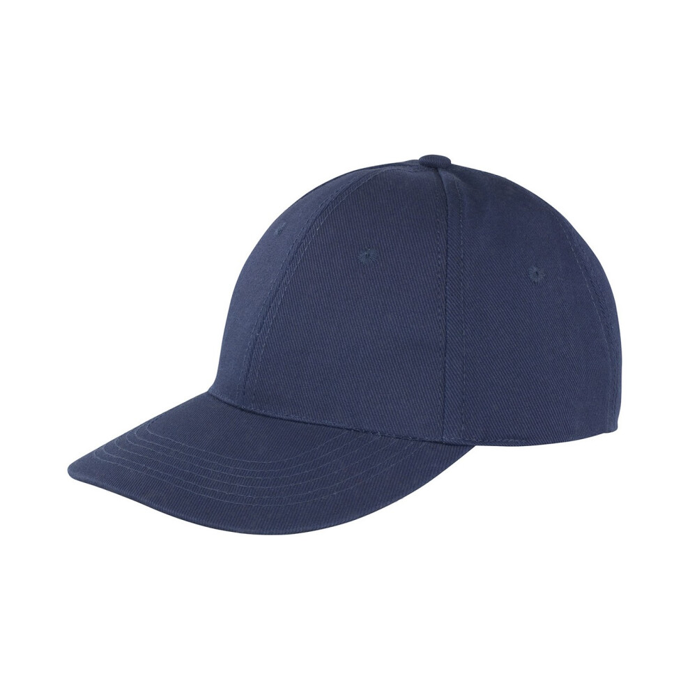 (One Size, Navy) Result Headwear Unisex Adult Memphis Brushed Cotton Cap