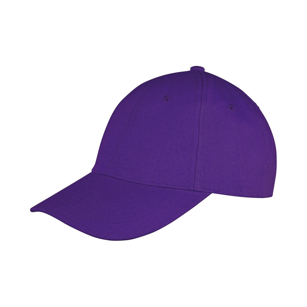 (One Size, Purple) Result Headwear Unisex Adult Memphis Brushed Cotton Cap