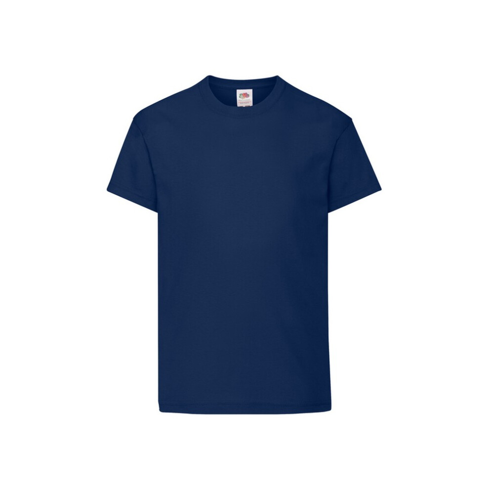 (14-15 Years, Navy Blue) Fruit of the Loom Childrens/Kids Original T-Shirt