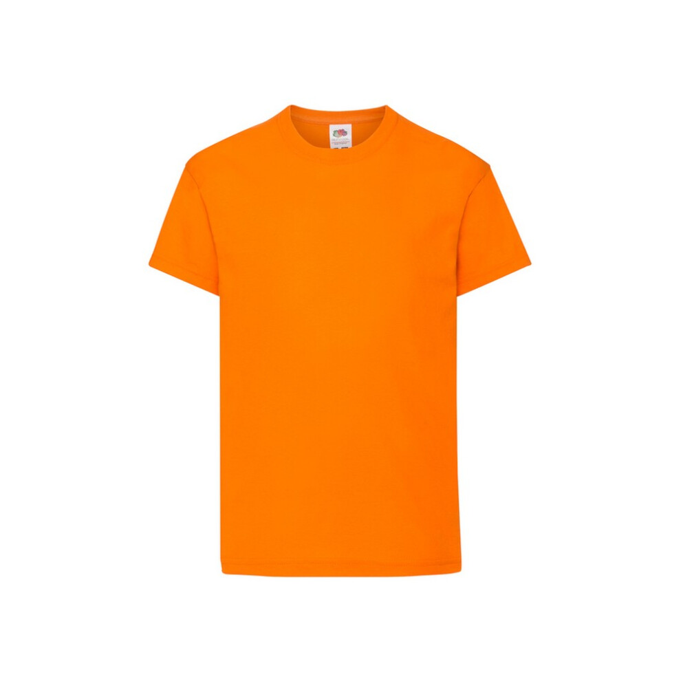 (14-15 Years, Orange) Fruit of the Loom Childrens/Kids Original T-Shirt