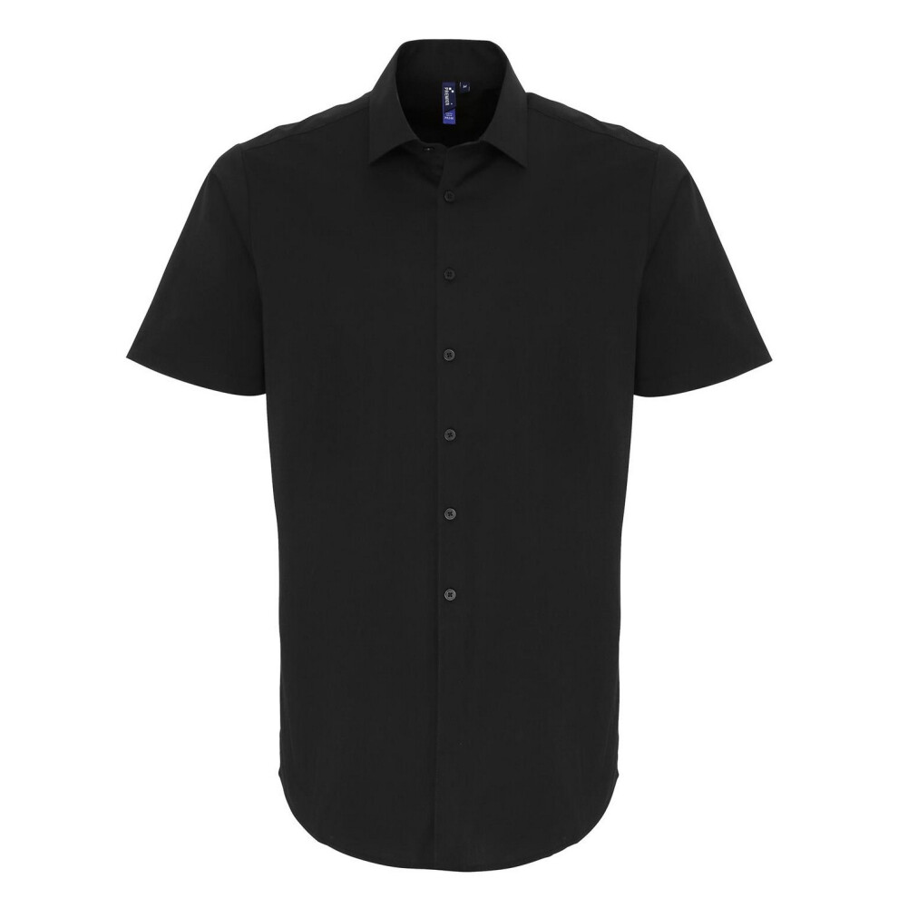 Poplin Stretch Short-Sleeved Shirt