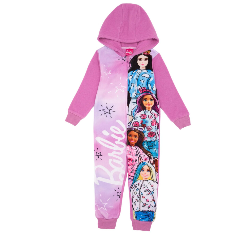 (5-6 Years, Pink) Barbie Girls All-In-One Nightwear