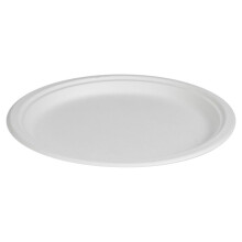 (50, 10" Plates) White Disposable Paper Bowls Plates Biodegradable
