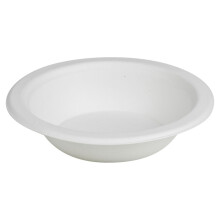(100, 7" Bowls) White Disposable Paper Bowls Plates Biodegradable