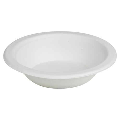 URBN Living (100, 7" Bowls) White Disposable Paper Bowls Plates Biodegradable