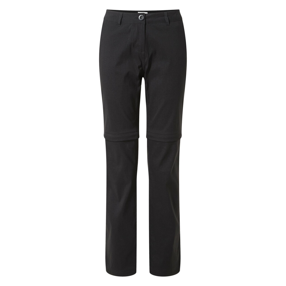 (18 UK S, Black) Craghoppers Womens/Ladies Kiwi Pro II Convertible Trousers