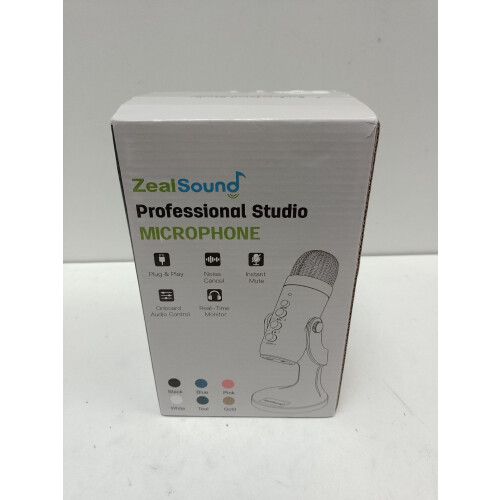 OPENED BOX NEVER USED zealsound USB Microphone, k66 Pink Podcast Mic for iPhone PC Android 1