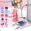OPENED BOX NEVER USED zealsound USB Microphone, k66 Pink Podcast Mic for iPhone PC Android 4