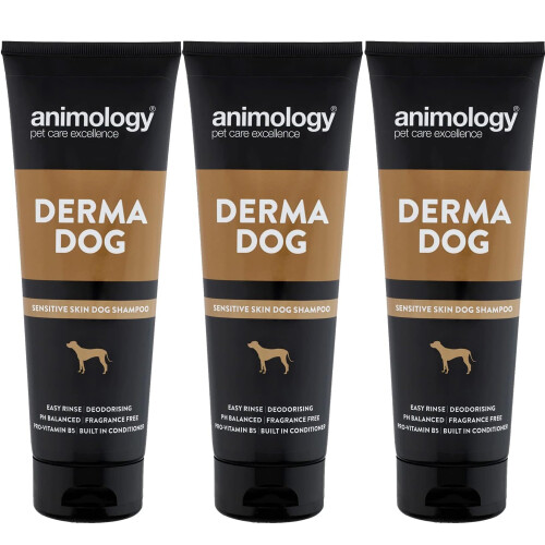 3 x Animology Derma Dog Shampoo - 250ml - ADE250A