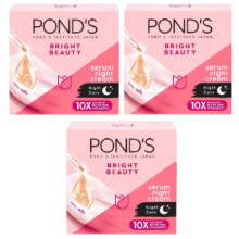 Pond's Pack of 3 Bright Beauty Serum Night Cream With Vitamin B3 For Brighter & Glowing Skin 3 X 50g