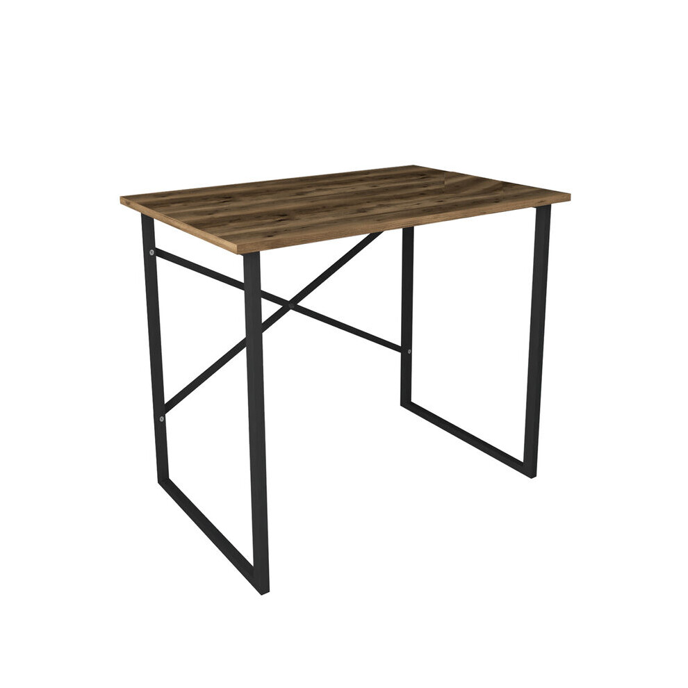 Urbn Living (Burnt Oak ) 90Cm Wooden Computer Desk Modern Study Table Black