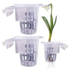 2Pcs Aquarium Plant Cup And Holder Transparent Fish Tank Plant Pot With Holes Aquarium Pothos Holder Accessories