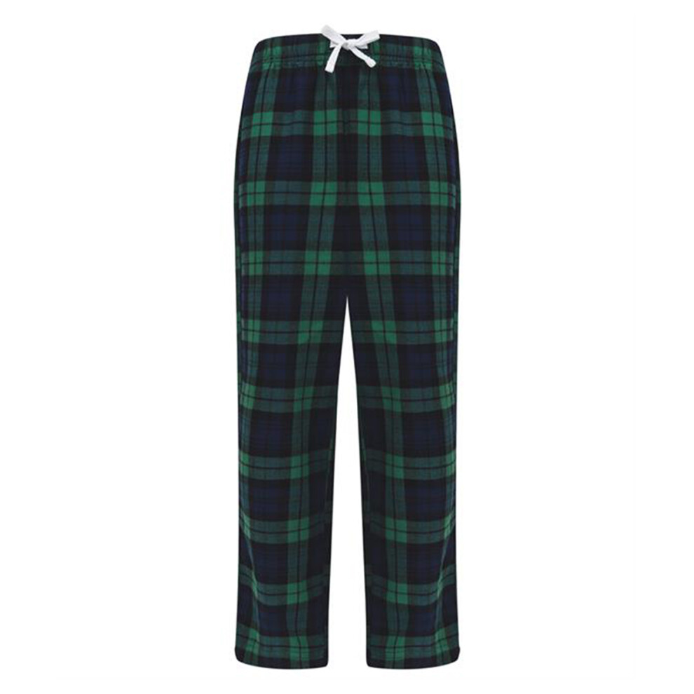 (5-6 Years, Navy/Green Check) SF Minni Childrens/Kids Tartan Lounge Pants