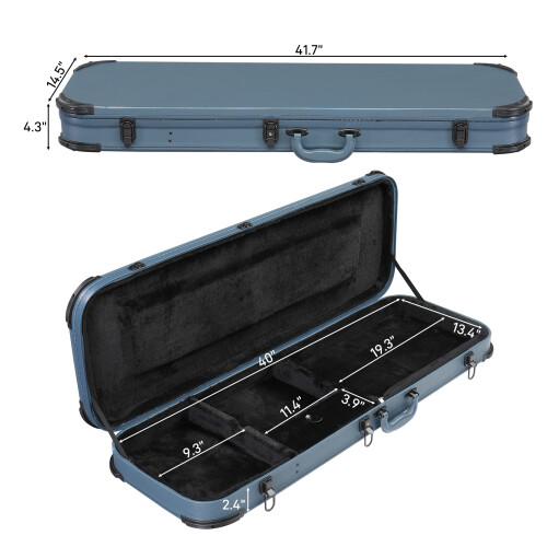 Electric Guitar Case PU Hard Case for ST TL Burning fire 170 Style 1