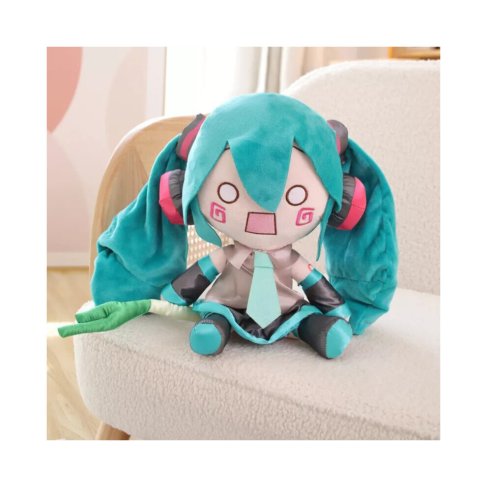 (GREEN-03, 32cm) Anime Hatsune Miku Plush Toy Kawaii Miku Soft Stuffed Doll Pillow Birthday Gifts