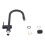 Living And Home Kitchen Sink Mixer Tap with Pull Down Sprayer Matte Black, Single Handle High Arc Pull Out Kitchen Taps 4