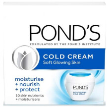 Pond's Cold Moisturising Cream For Soft Glowing Skin Nourish+ Protect; With 10 Skin Nutrients + Moisturisers 91gm