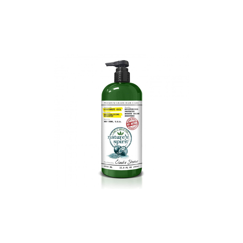Nature's Spirit Revitalizing Shampoo with Coconut Oil 1000ml | Gentle Hair Cleanser | Nourishing Hair Wash | 100% Natural Oils | Improves Hair Growth
