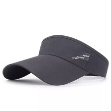 (Dark Grey) Extra Long Sun Visor Headband Cap Unisex Men Women Sports Adjustable Tennis Golf