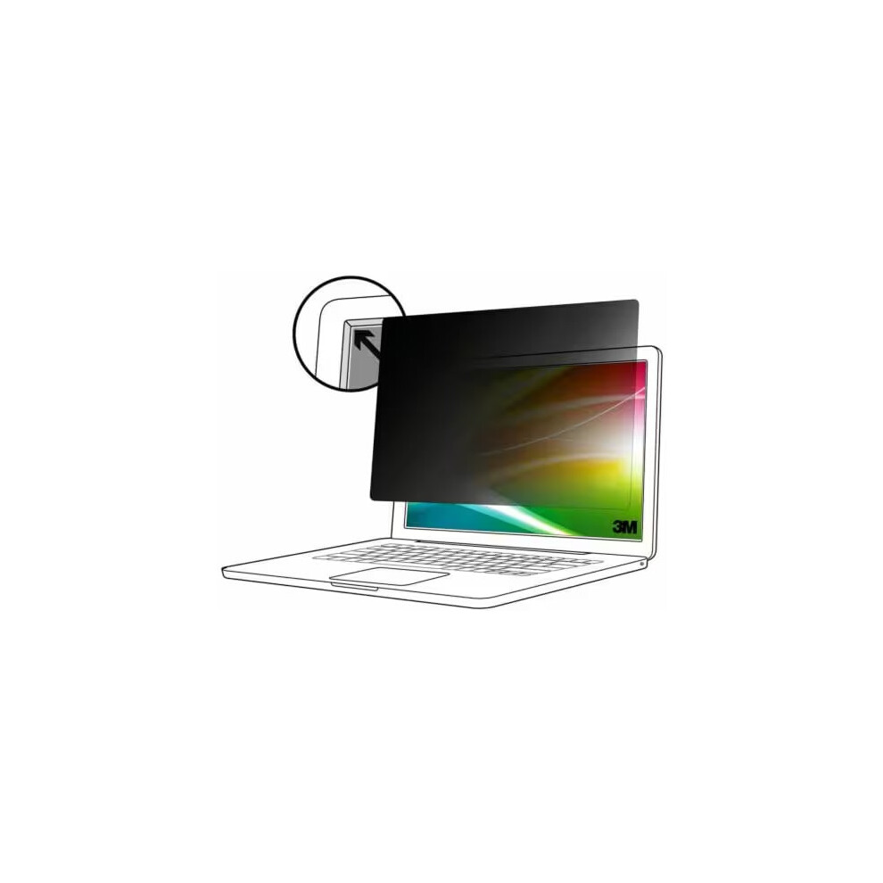 3M Bright Screen Privacy Filter - Notebook privacy filter - for full screen laptop - removable - flip - 13.3" - black