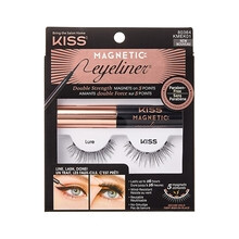 KISS Magnetic Eyeliner False Eyelashes, Entice', 12 mm, Includes 1 Pair Of Magnetic Lashes, Magnetic Lash Eyeliner, Contact Lens Friendly, Easy to App