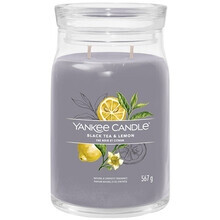 YANKEE CANDLE Signature Stort Krukkelys SORT TE & CITRON 567g