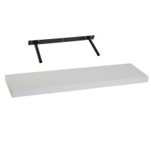 (White) 80cm Floating Shelf With Bracke, Hanging Wall Shelves
