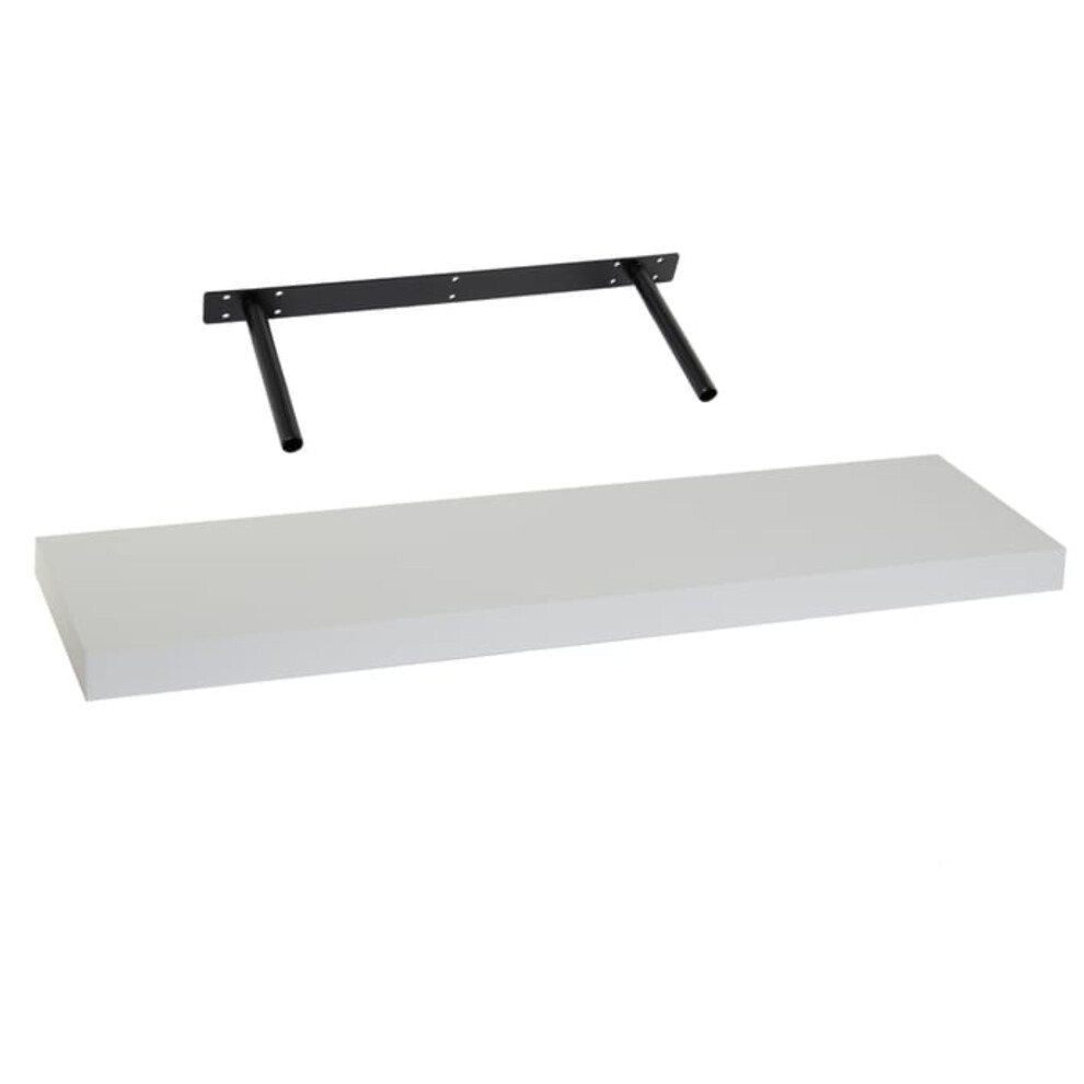 Aamen (White) 80Cm Floating Shelf With Bracke, Hanging Wall Shelves White