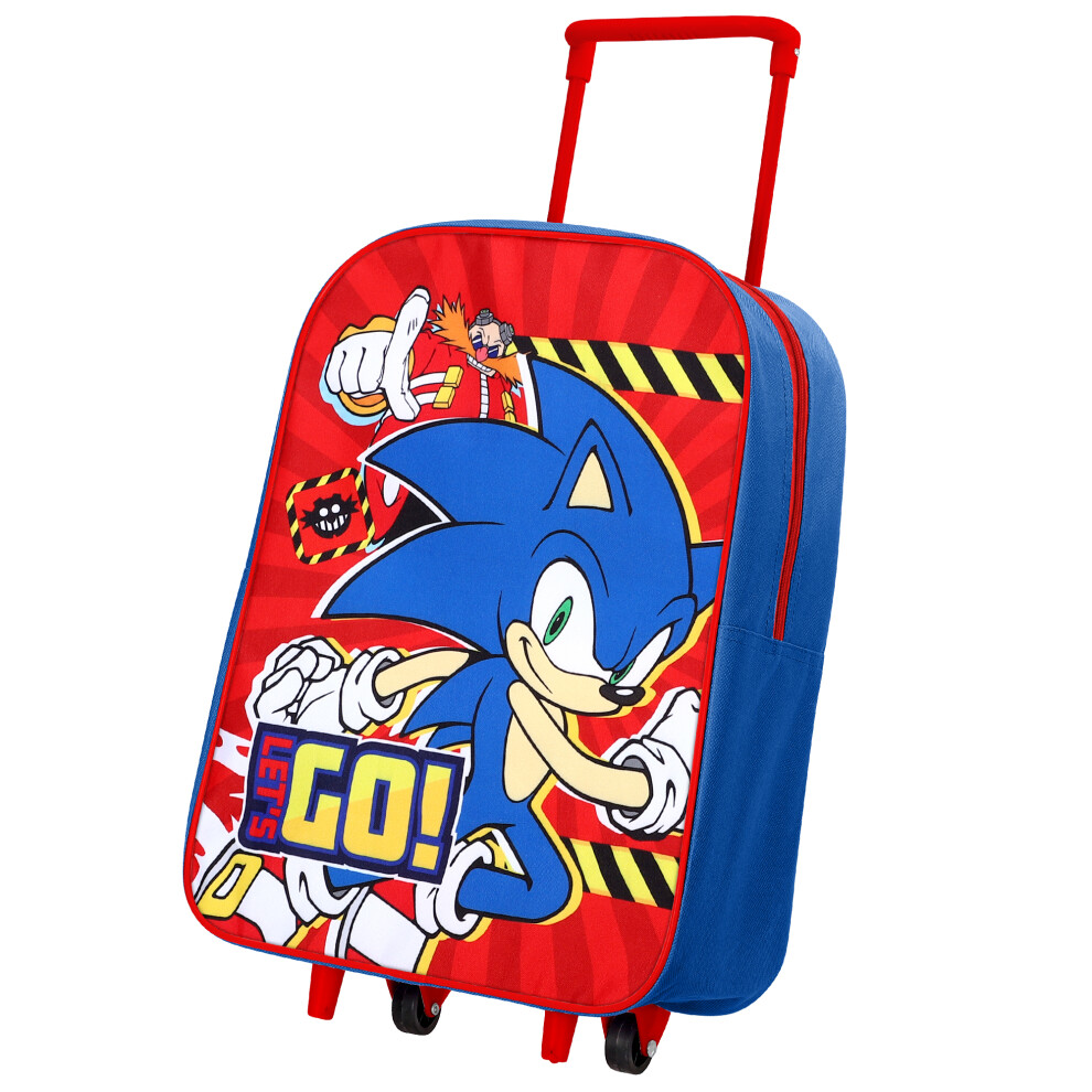 Sonic The Hedgehog "Let's Go" Travel Trolley Cabin Bag