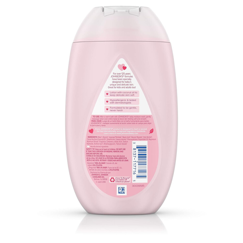 Johnson's Moisturizing Pink Baby Lotion with Coconut Oil 33.8 fl. oz