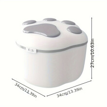 (34*34*27cm) Large Dog Cat Pet Food Storage Container Box Bucket Bin Dry Feed Moisture-proof