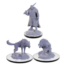 Wizkids D&D Nolzurs fantastiske miniatyrer: Loup Garou Dungeons and Dragons Unmalede miniatyrer