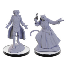 Wizkids kritiske rolle Umalede miniatyrer: Lucien Tavelle & Cree Deeprots figurer