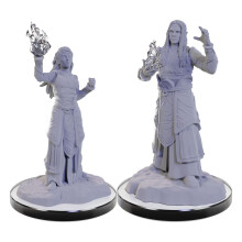 Wizkids D&D Nolzurs fantastiske miniatyrer: Elf Wizards Dungeons and Dragons Unmalede miniatyrer