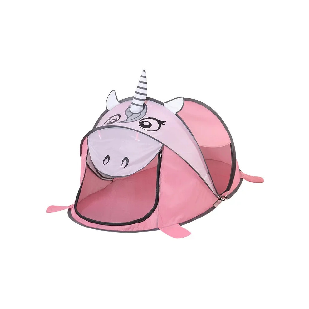 (pink unicorn) Portable Tiger kids Tent Cartoon Animal Children Play House Outdoors Pop Up Toy-image-OPC-PDYQJ5G-NEW