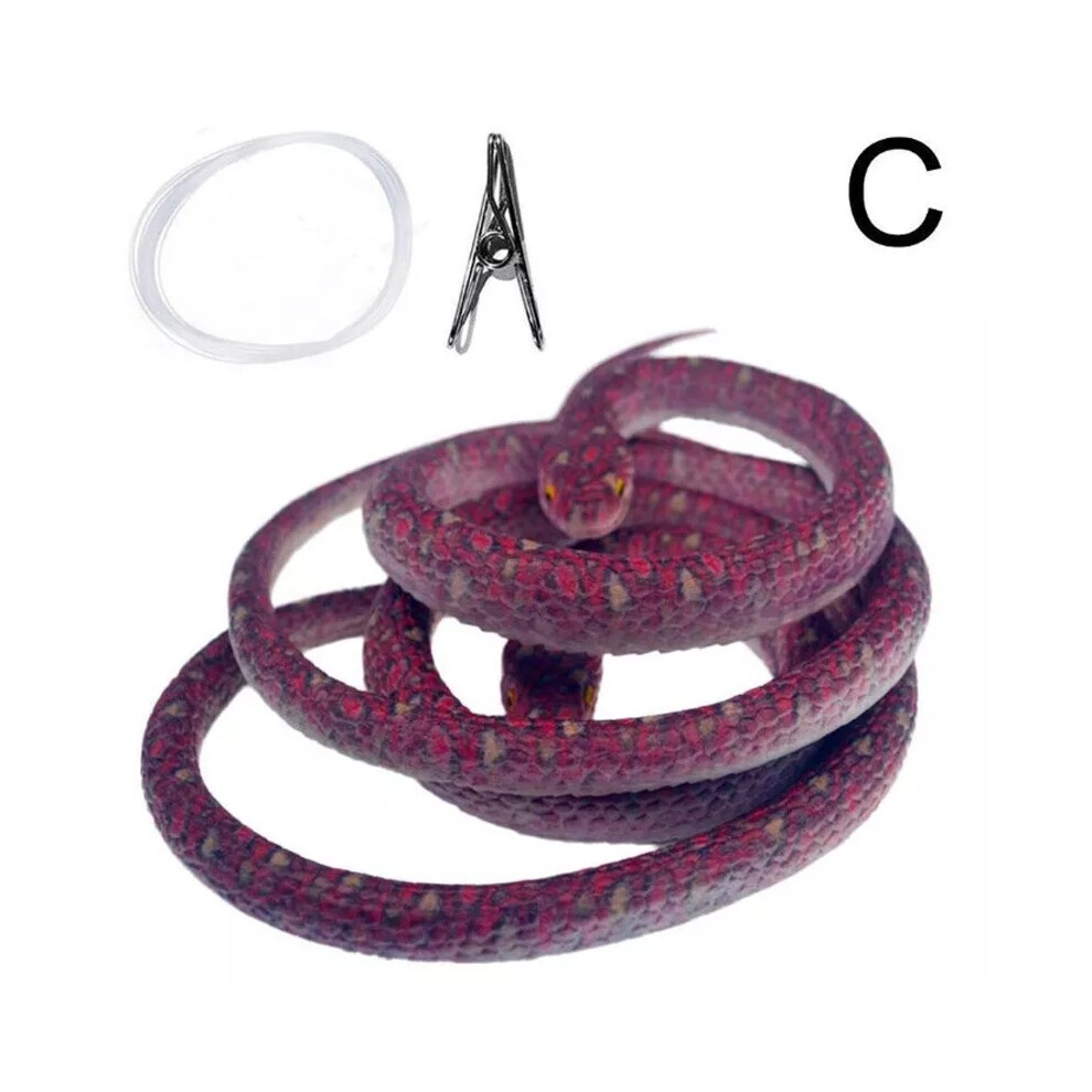 Photos - Other Toys (C) 70cm Fake Snake Realistic Lifelike Scare Prank Gag Gift Joke Kid Toy