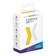 Ultimate Guard Cortex Bustine protettive per carte TCG, 100 bustine standard da 66 x 91 mm, retro giallo, finitura lucida, senza PVC e senza acid