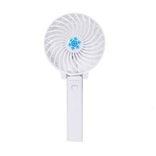(White) Mini Hand Held Fan Portable Folding Desk Fan Cooler Cooling USB Rechargeable Fan