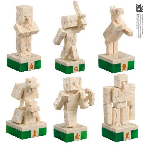 Minecraft Chess Set Overworld Heroes vs. Hostile Mobs 2