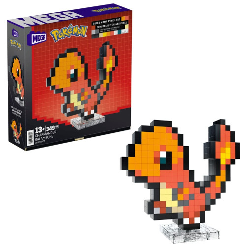 WWE MEGA-Pokémon-Salamèche-Bausatz Retro 349 Teile - MEGA Pokémon - HTH76 1