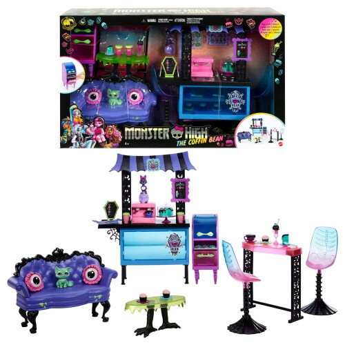 WWE Monster High Playset The Coffin Bean Café Lounge 2