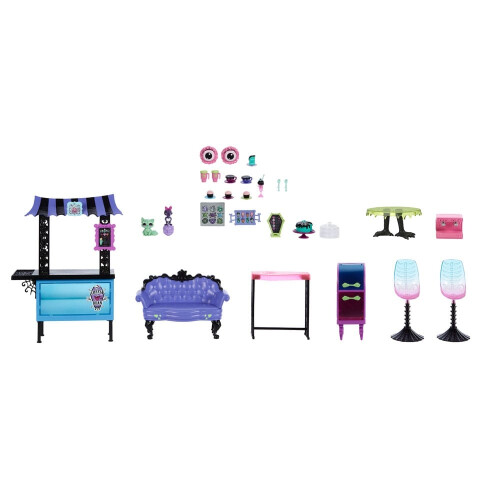 WWE Monster High Playset The Coffin Bean Café Lounge 1