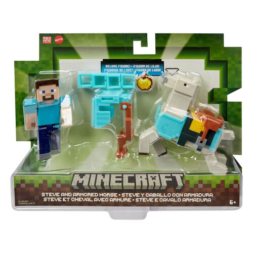 WWE Mattel Minecraft Actionfigur 2-Pack med Skelett & Fälla Häst Samlarfigurer 2