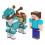 WWE Mattel Minecraft Actionfigur 2-Pack med Skelett & Fälla Häst Samlarfigurer 4