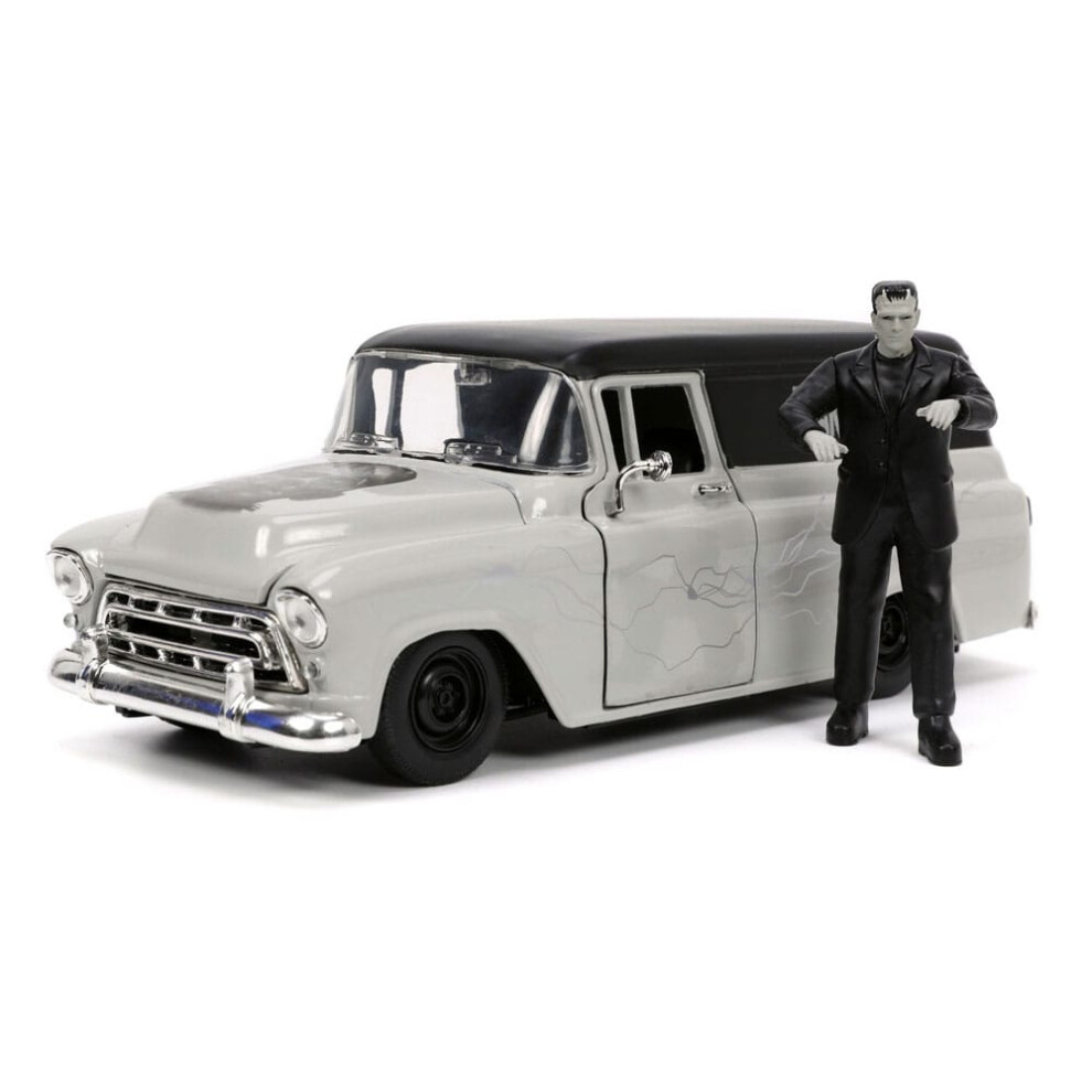 Frankenstein Figure And 1957 Chevy Suburban 1:24 Jada 253255032