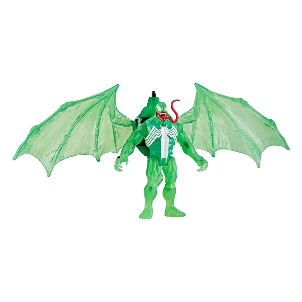 Spider-Man Epic Hero Series Web Splashers Action Figure Green Symbiote Hydro Wing Blast 10 cm