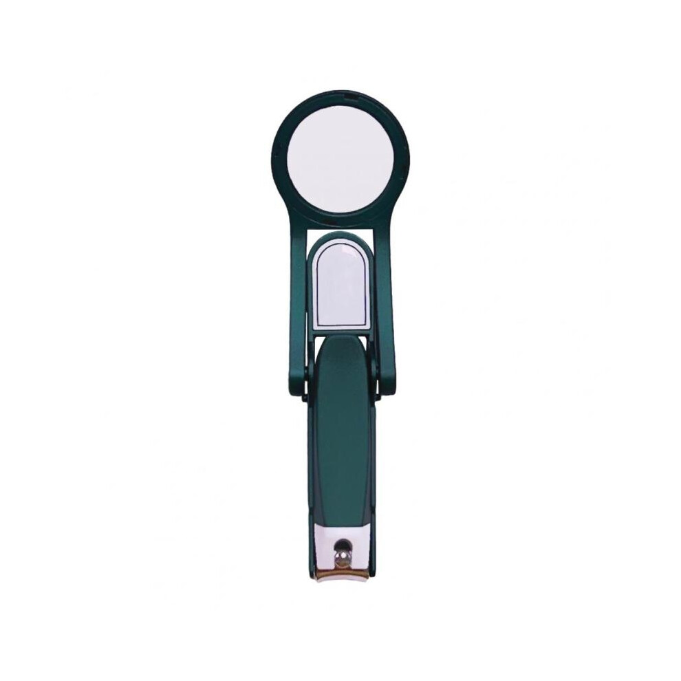 Green (Green) Nail Clipper With Magnifying Glass Nail Cutting Clippers Anti-Splash Design Nail Scissors For Elderly