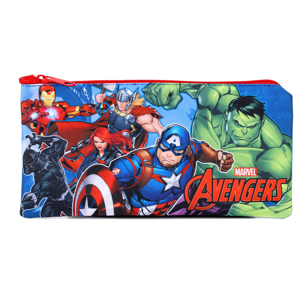 Marvel Avengers Flat Pencil Case Hulk Thor Captain America Iron Man