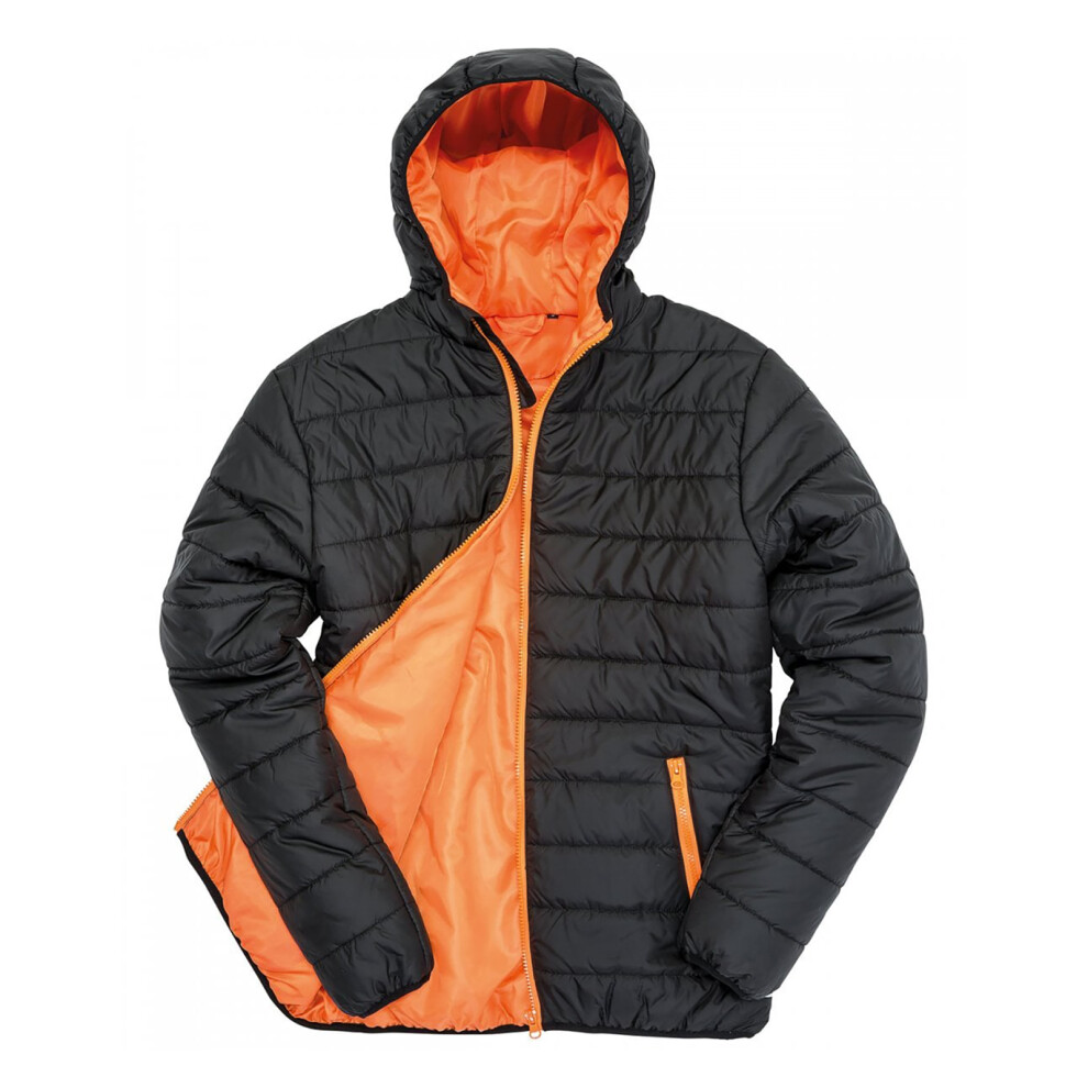 (XS UK, Black/Orange) Result Core Mens Soft Padded Jacket